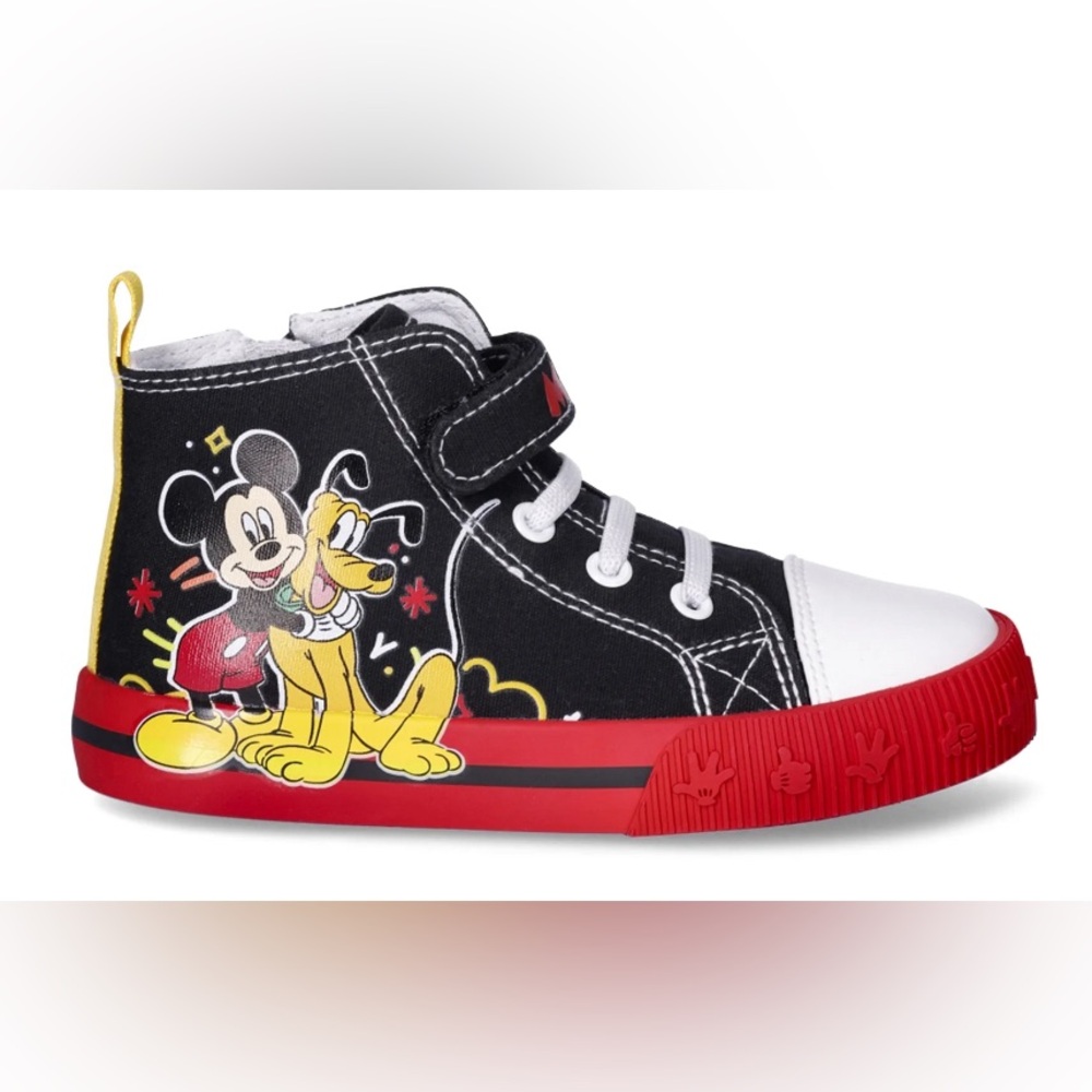 Toddler Baby Disney Mickey Mouse & Pluto Hi Top Sneakers Shoes Size 11